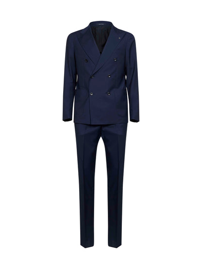 Suit Vesuvio Avio Blue Virgin Wool