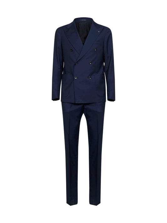 Suit Vesuvio Avio Blue Virgin Wool