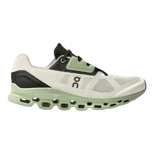 On Cloudstratus Men Running Sneakers White Black Green