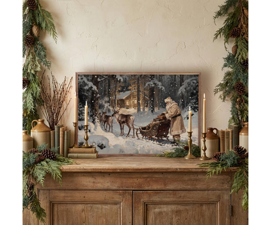 Kendrick Home Santa And His Reindeer Sleigh Cabin