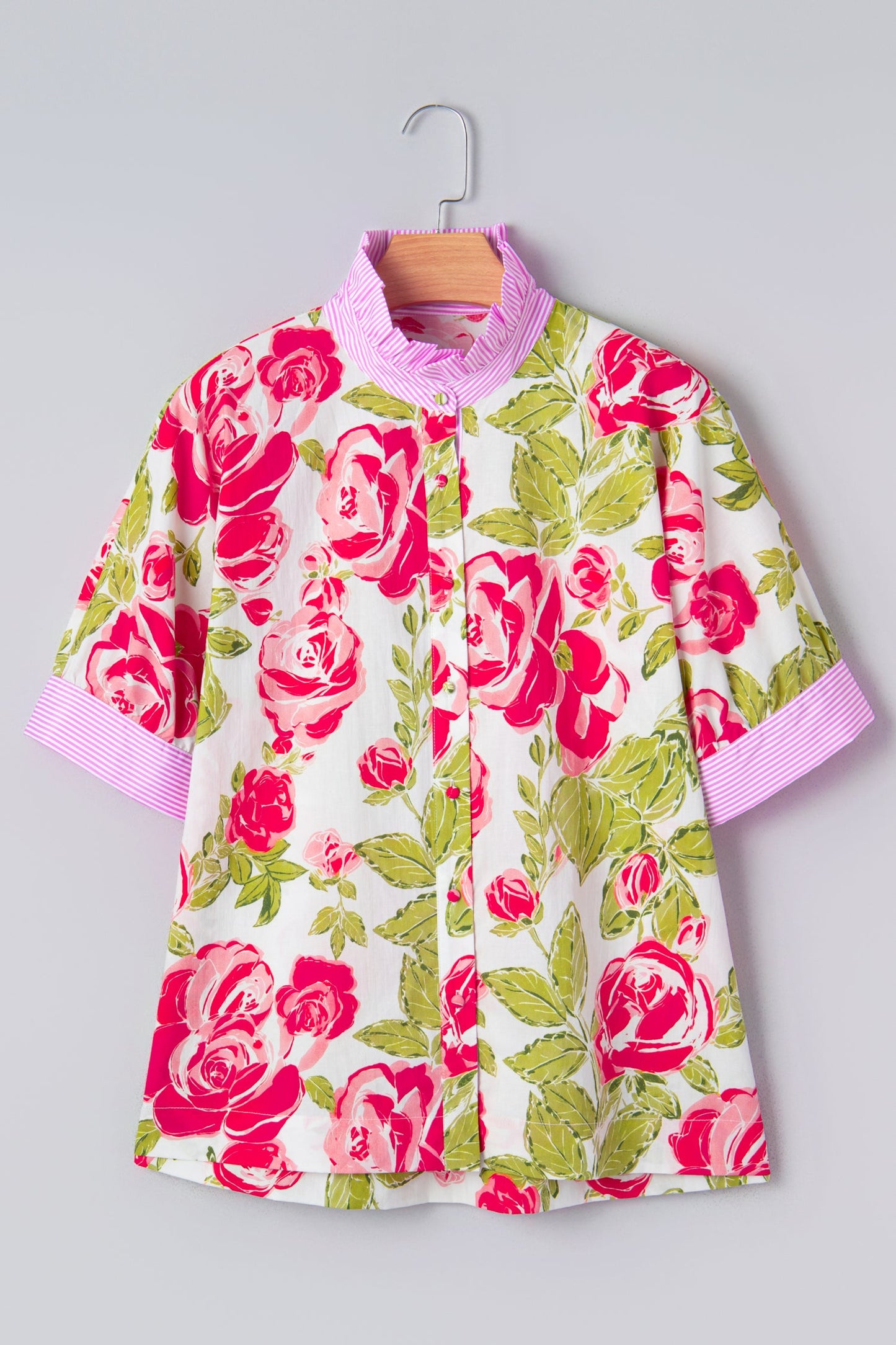 Threaded Pear Rebekah Collar Short Sleeve Shirt