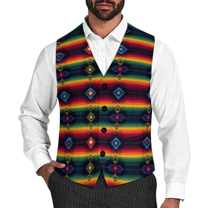 Baha Ranch Southwest Serape Men's Sleeveless Suit Vest