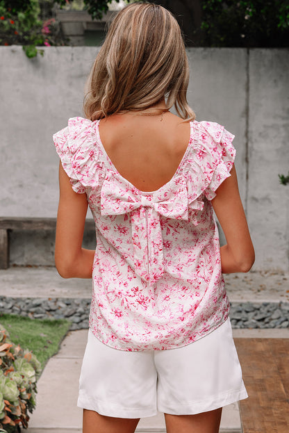 Threaded Pear Aya Bow Back Square Blouse