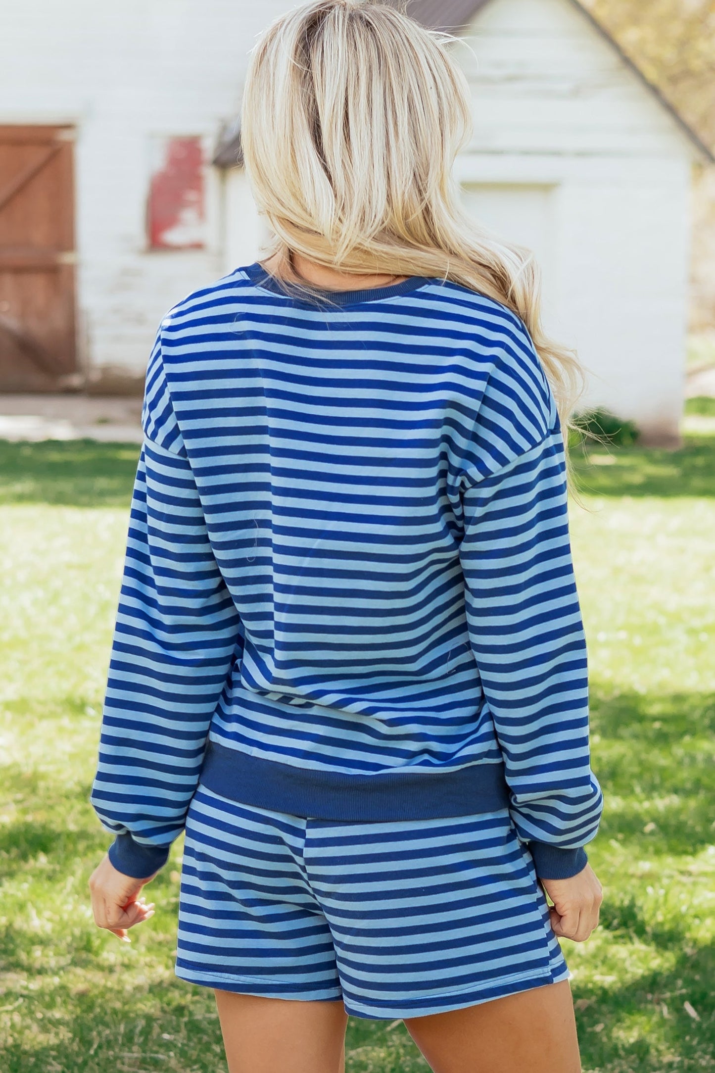 Threaded Pear Chloe Casual Short Set Long Sleeve Top Set
