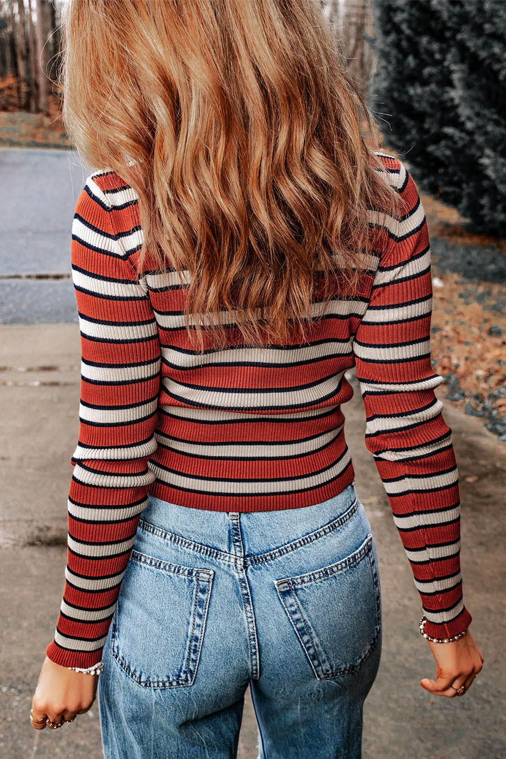 Threaded Pear Martha Knit Slim Fit Top