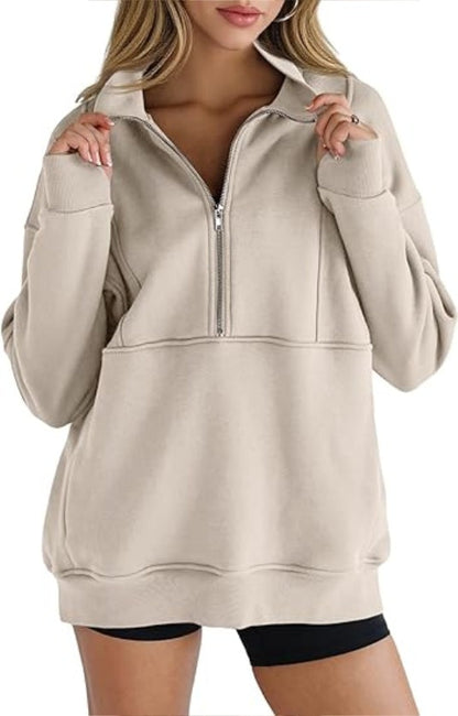 Women’s Half Zip Fleece Sweatshirt