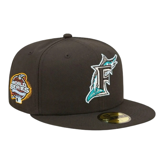 New Era Florida Marlins Cloud Under Fitted Hat Black