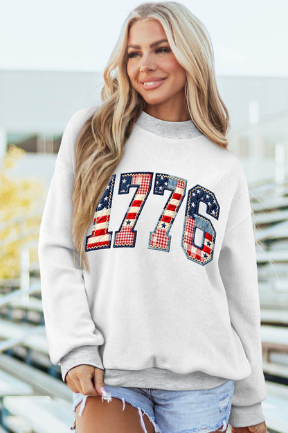 Threaded Pear Oakleigh Print Reversible Mock Sweatshirt