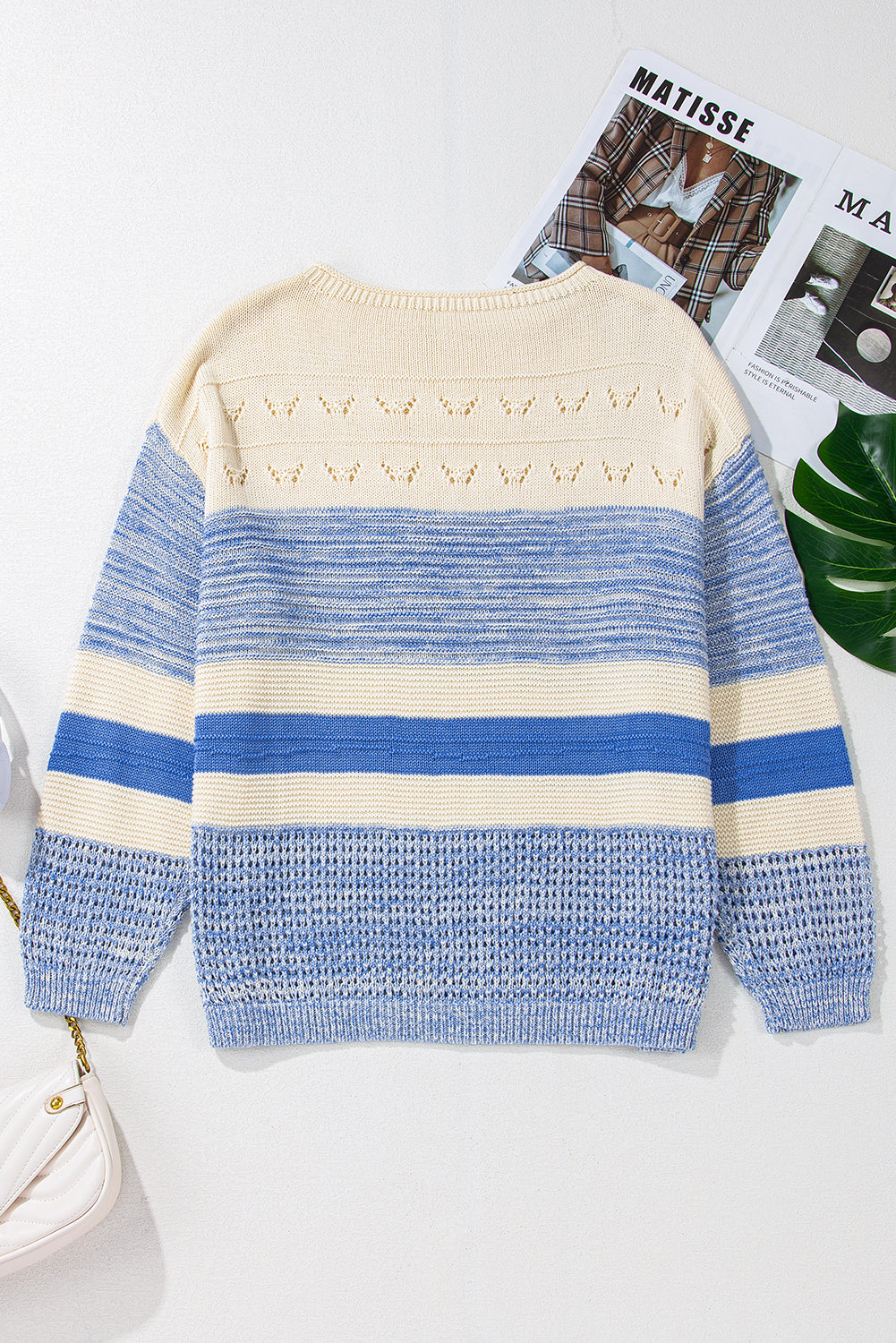 Threaded Pear Sophia Stitch Puff Sleeve Sweater