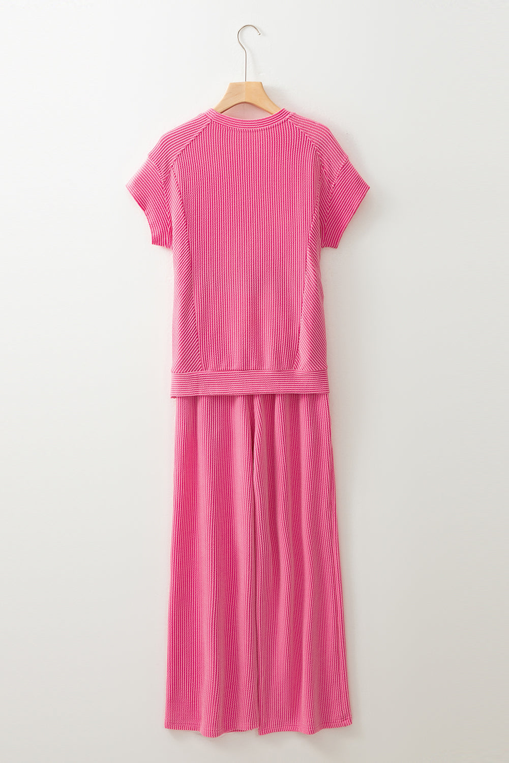Threaded Pear Leilany Corded Knit Short Sleeve Set