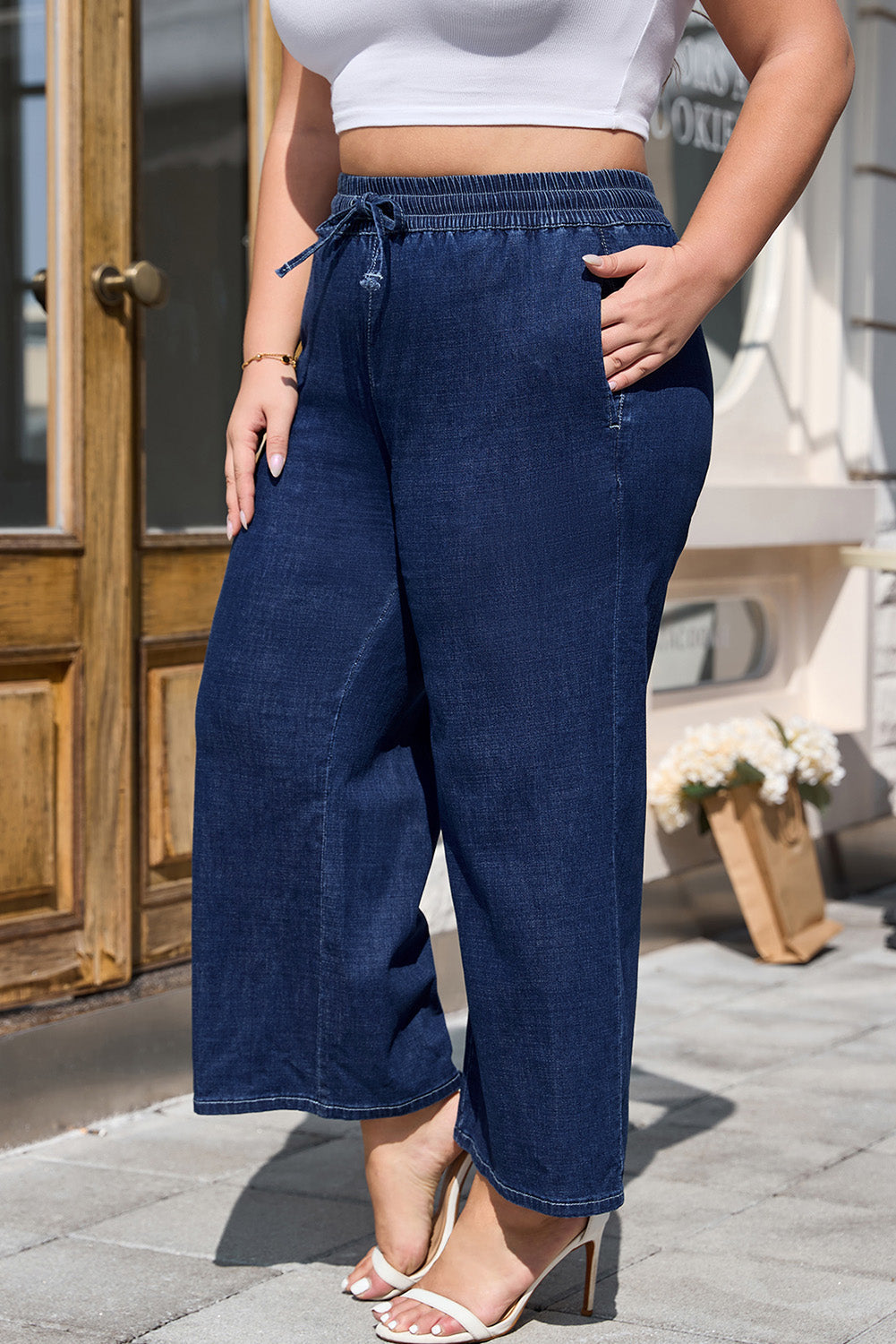 Threaded Pear Analeia Wide Leg Casual PLUS Jeans