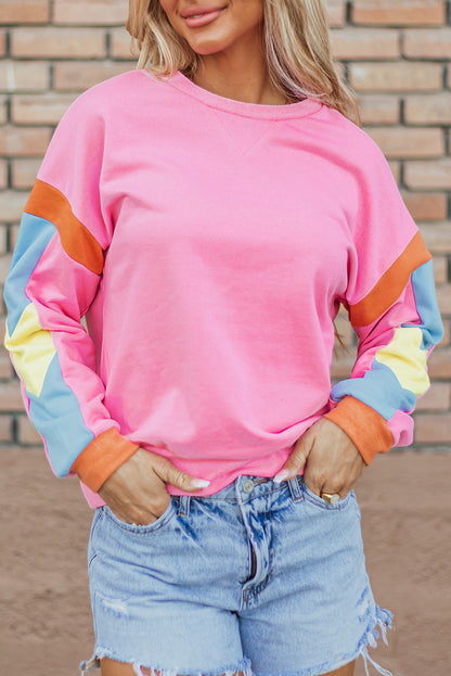 Threaded Pear Veronica Colorblock French Terry Top