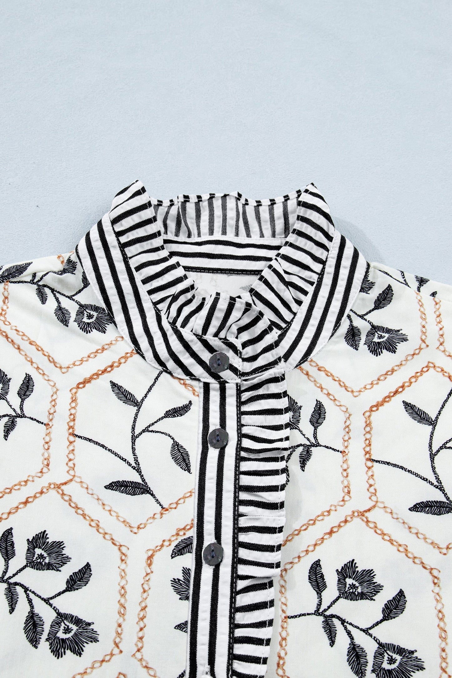 Threaded Pear Hayden Patchwork Short Sleeve Blouse