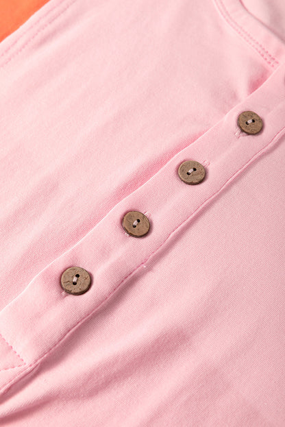Threaded Pear Parker Sleeve Henley top Long Sleeve Top