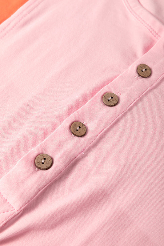 Threaded Pear Parker Sleeve Henley top Long Sleeve Top