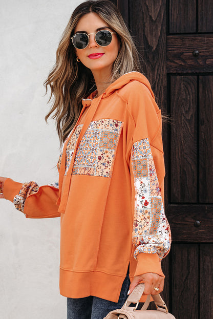 Threaded Pear Myrassa Side Slit Drawstring Hoodie