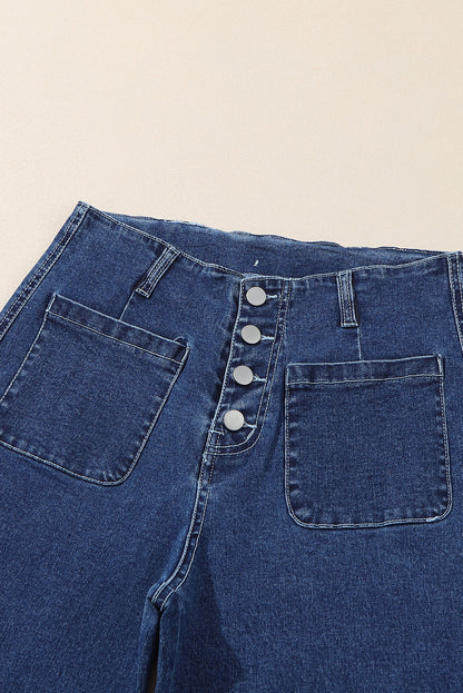 Threaded Pear Mckinley Wide Leg Cropped Jeans
