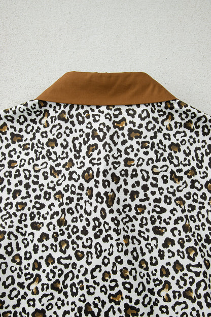 Threaded Pear Elsa Puff Sleeve Print PLUS Blouse