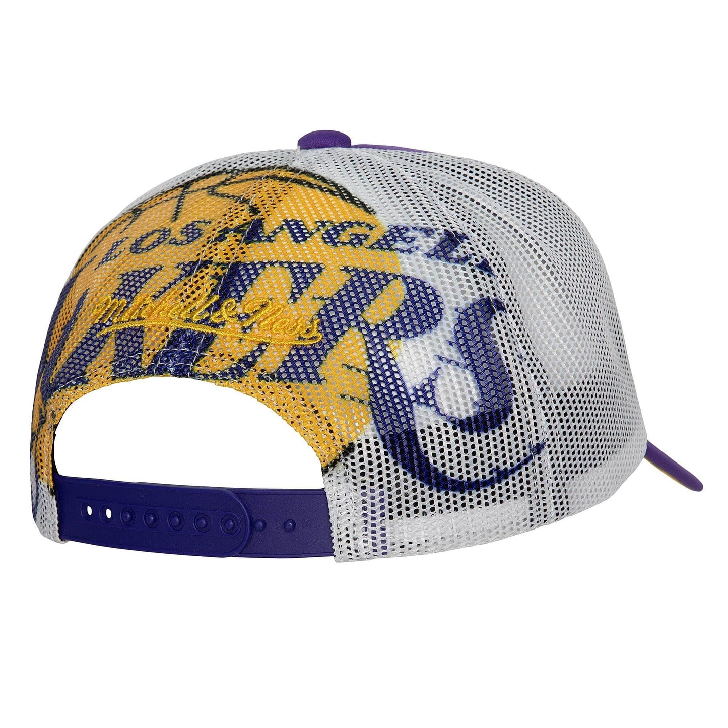 Men's Mitchell & Ness NBA Off The Backboard Trucker Lakers