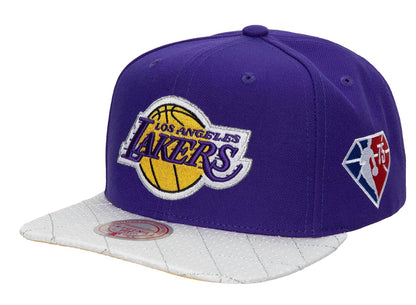 Mitchell & Ness Men's NBA 75Th Platinum Snapback Lakers