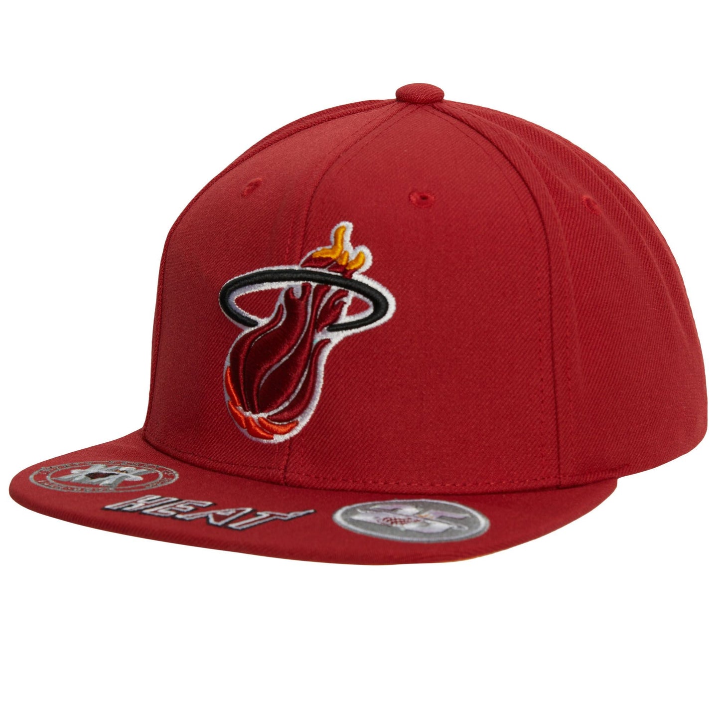 Mitchell & Ness Men's NBA Front Face Snapback Hwc Heat Snapback Caps