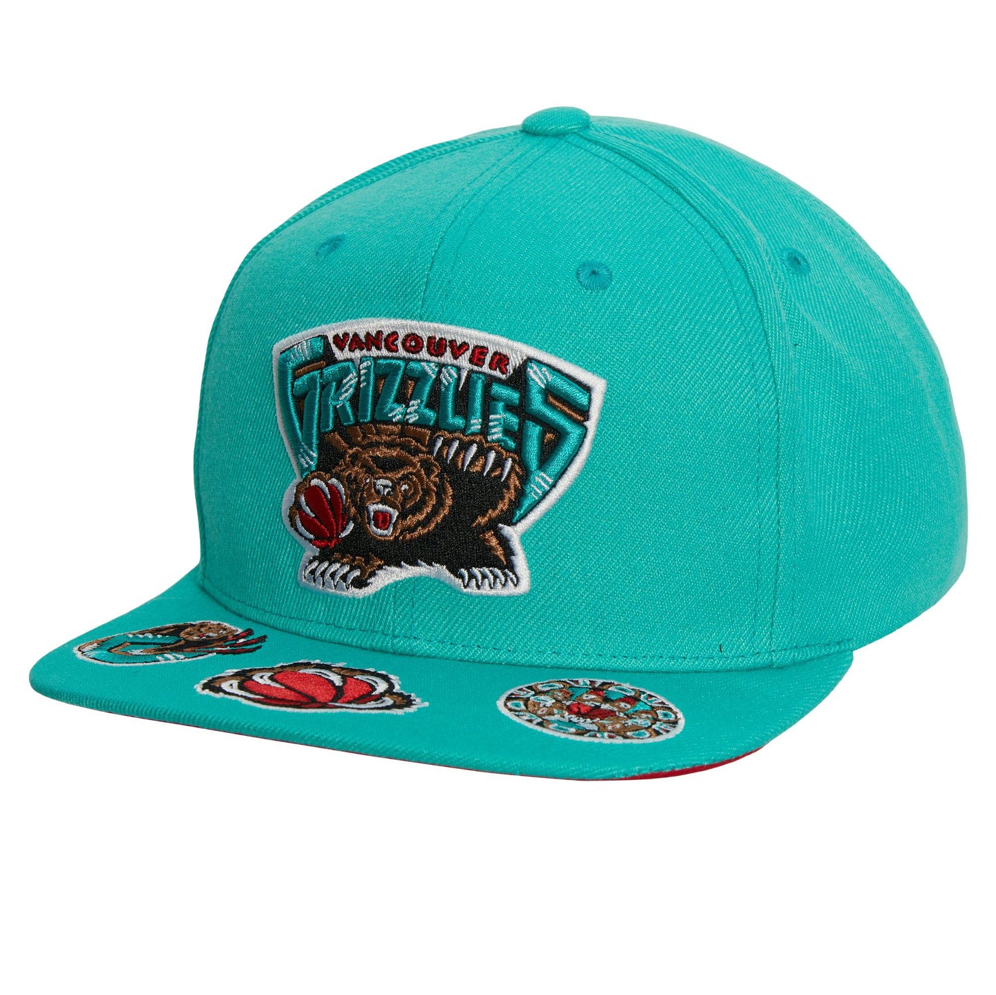 Men's Mitchell & Ness NBA Front Face Snapback Hwc Grizzlies - Teal