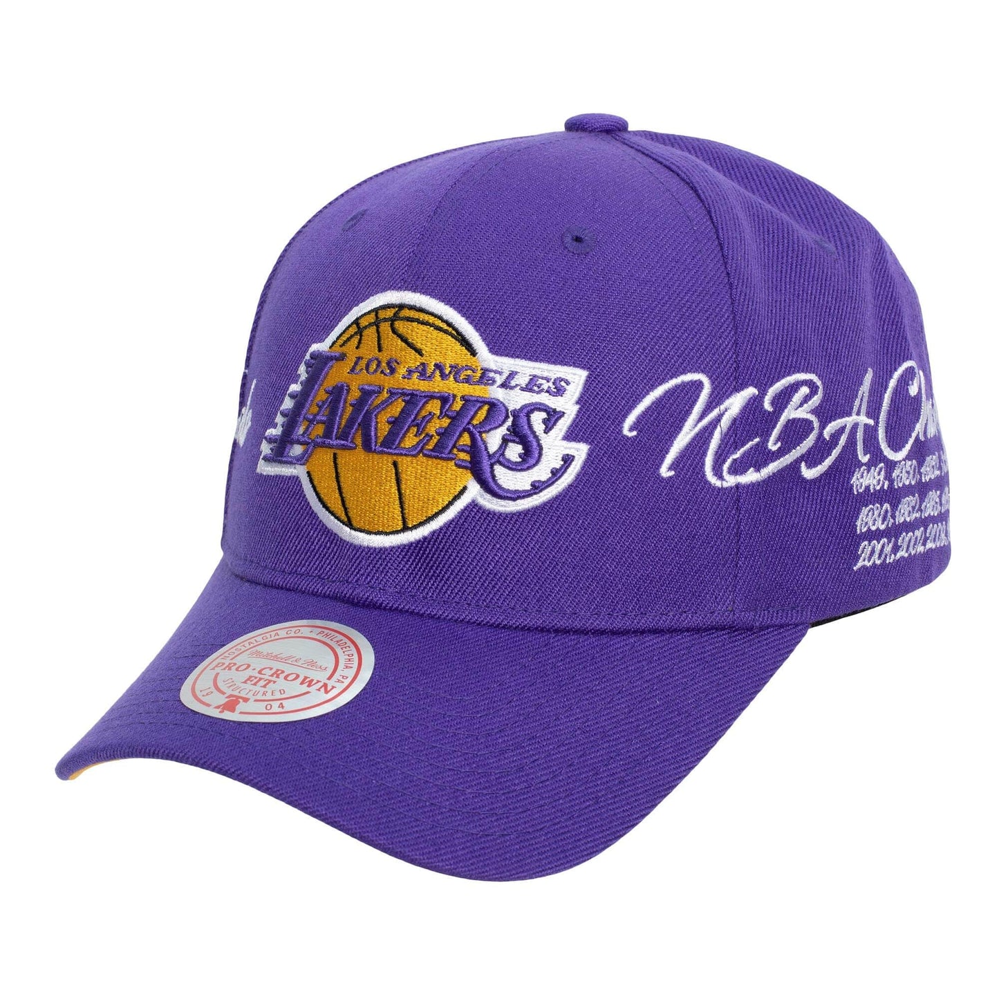 Mitchell & Ness Men's NBA Champ Wrap Pro Snapback Lakers Snapback Caps