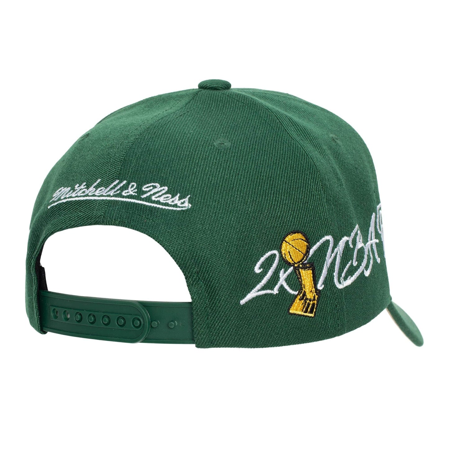 Men's Mitchell & Ness NBA Champ Wrap Pro Snapback Bucks - Green