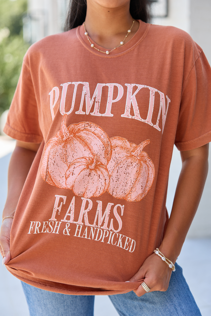 Pumpkin Farms Rust Graphic Tee
