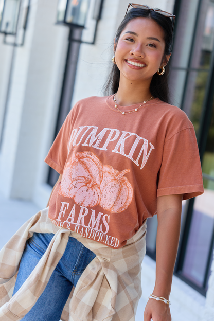 Pumpkin Farms Rust Graphic Tee
