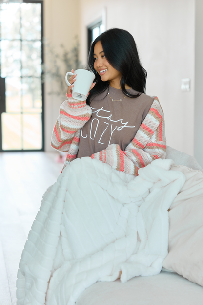 Stay Cozy Brown Graphic Tee