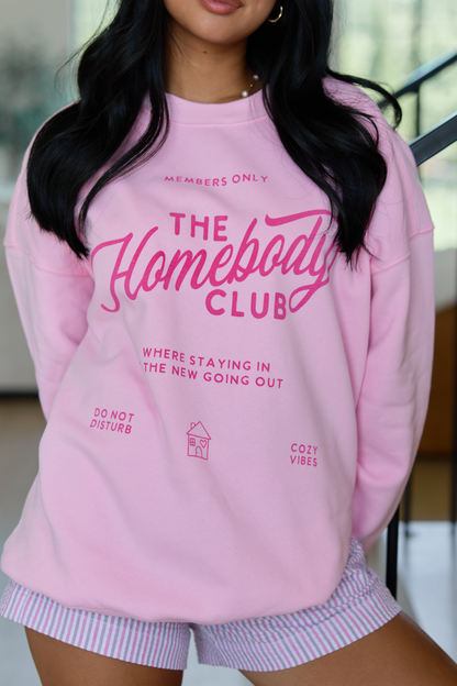 The Homebody Club Light Pink Graphic Sweatshirt