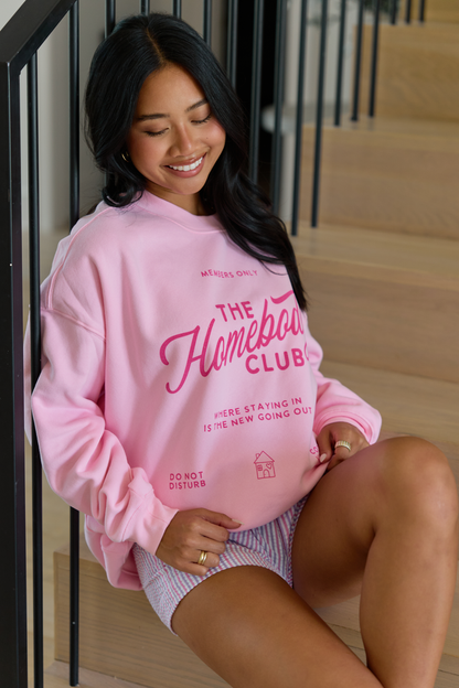 The Homebody Club Light Pink Graphic Sweatshirt