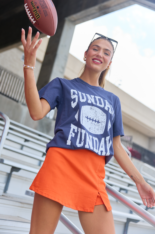 Sunday Funday Navy Graphic Tee