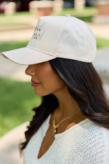 Good Game Natural/Khaki Embroidered Trucker Hat
