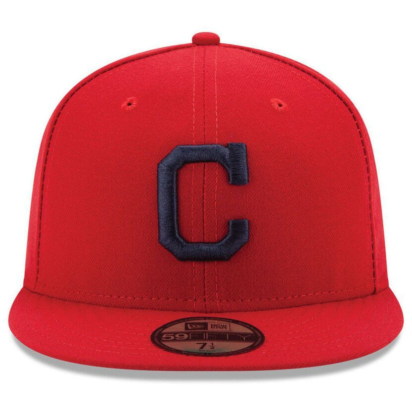 Men's New Era MLB Authentic Collection On Field 59Fifty Fitted Cap Cleveland Indians