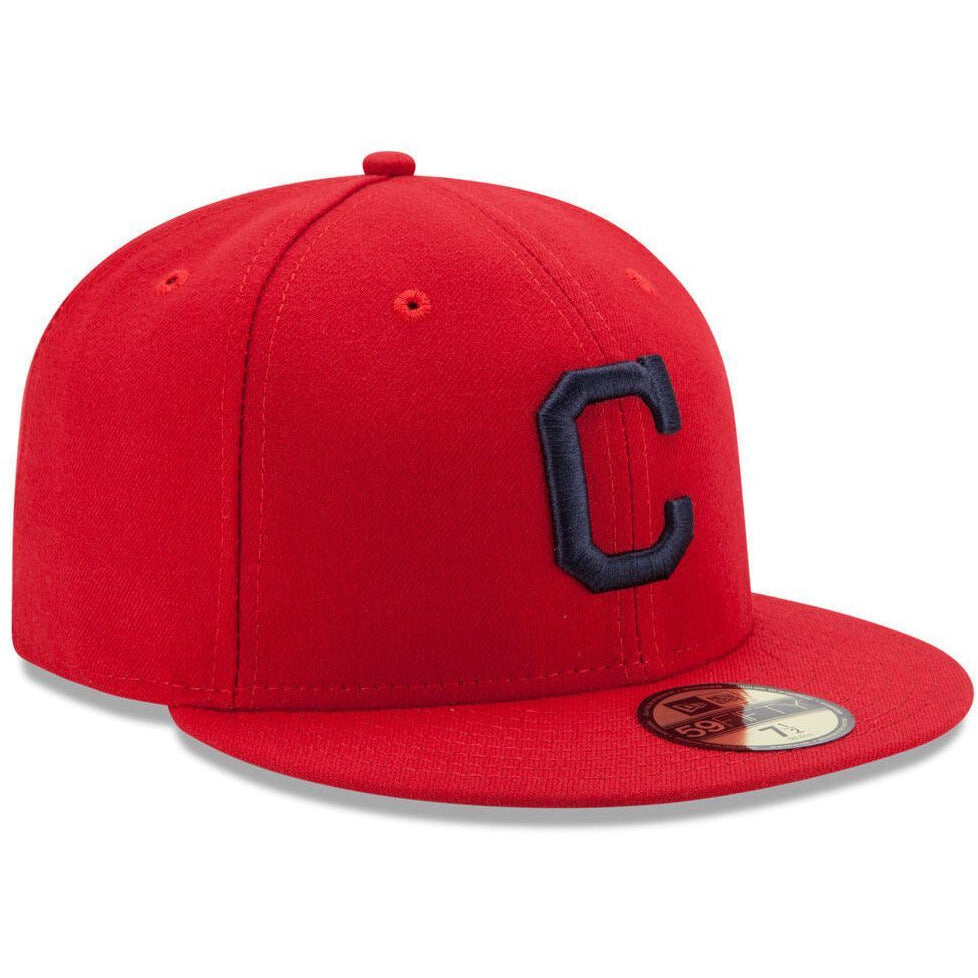 Men's New Era MLB Authentic Collection On Field 59Fifty Fitted Cap Cleveland Indians