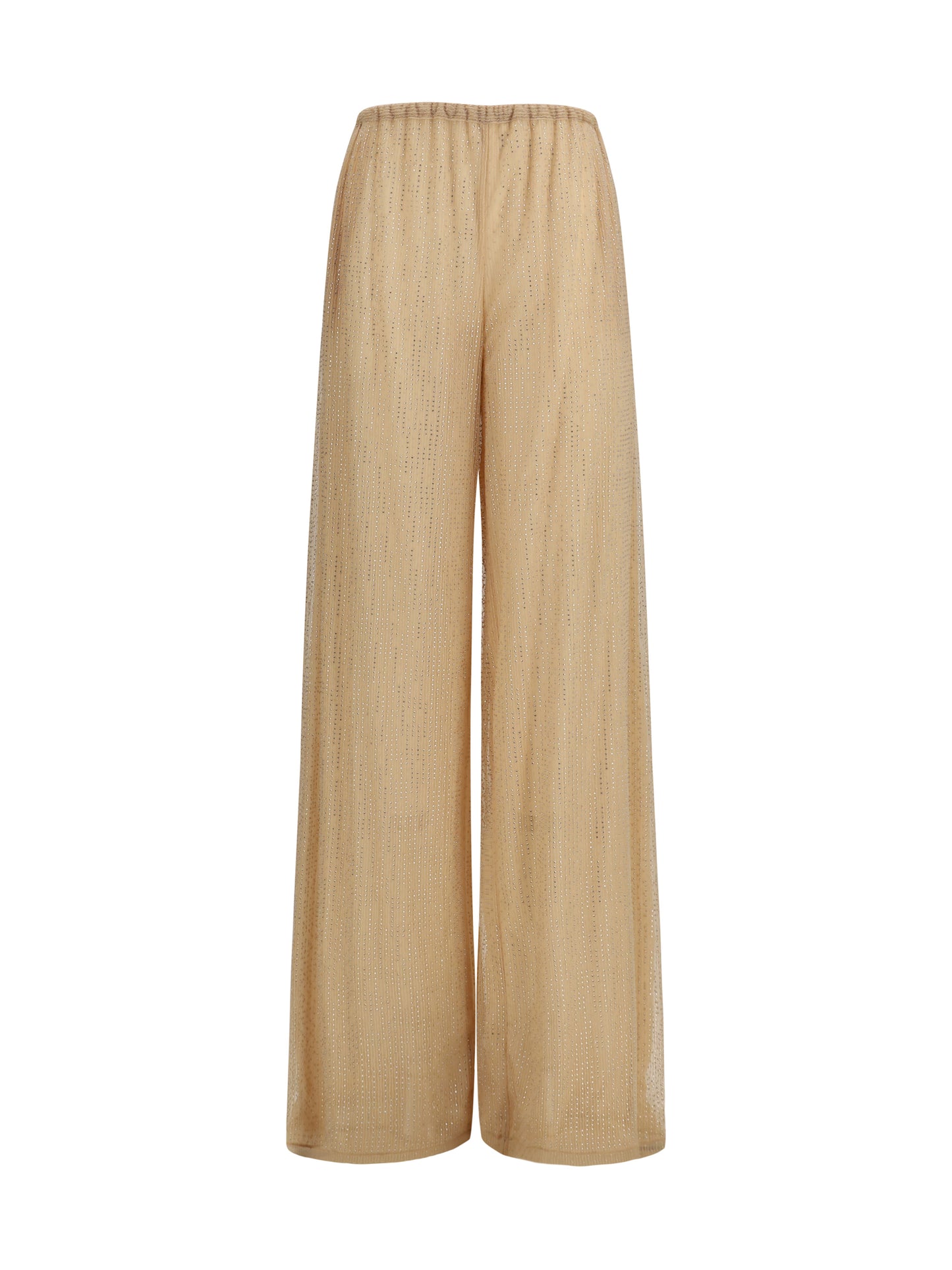 Tulle Pants With Strass Rugby Tan