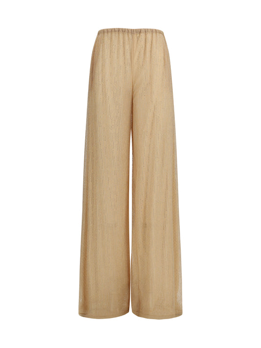 Tulle Pants With Strass Rugby Tan