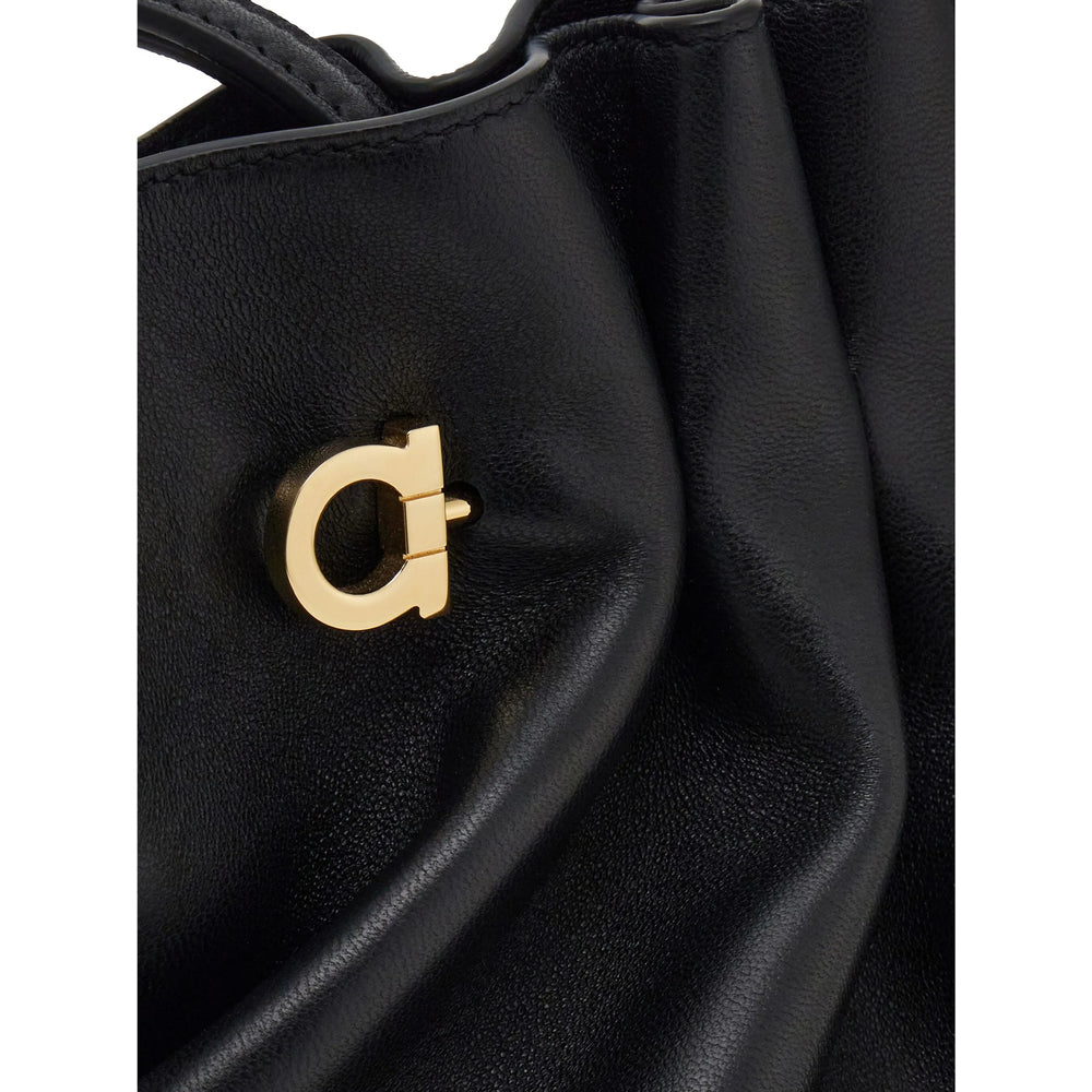 Ferragamo Soft Black Shoulder Bag