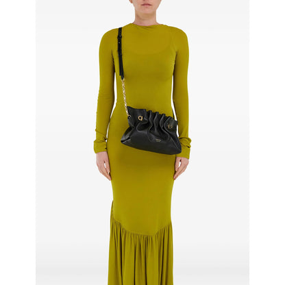 Ferragamo Soft Black Shoulder Bag