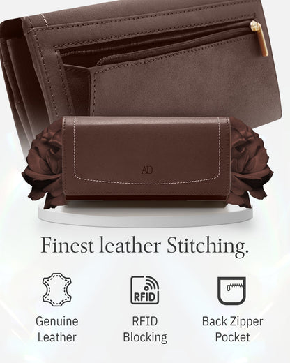 Accordion Clutch With Removable Checkbook Holder