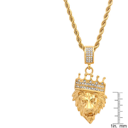 Crowned Lion Legacy Pendant Necklace