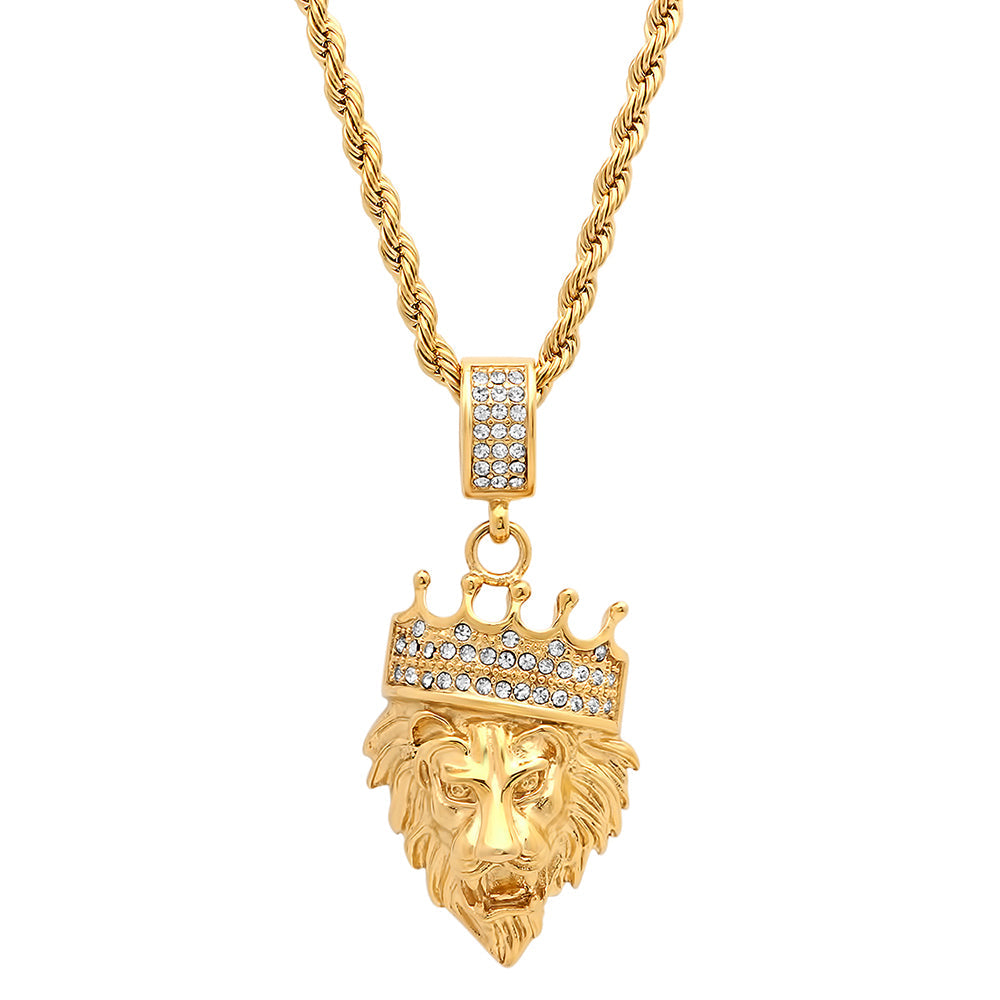Crowned Lion Legacy Pendant Necklace
