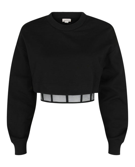 Alexander McQueen Layered Cropped Sweatshirt