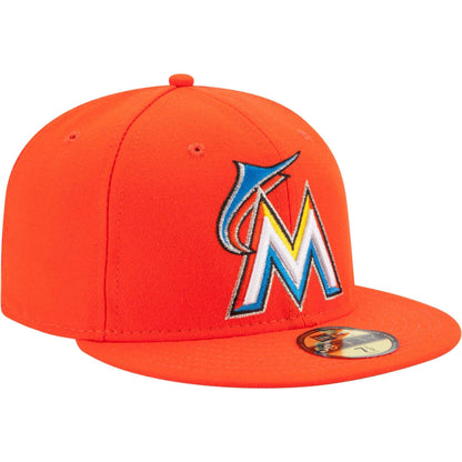 New Era Men's MLB Authentic Collection On Field 59Fifty Fitted Cap Miami Marlins
