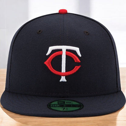 New Era Men's MLB Minnesota Twins 5950 Ac Perf Fitted Navy