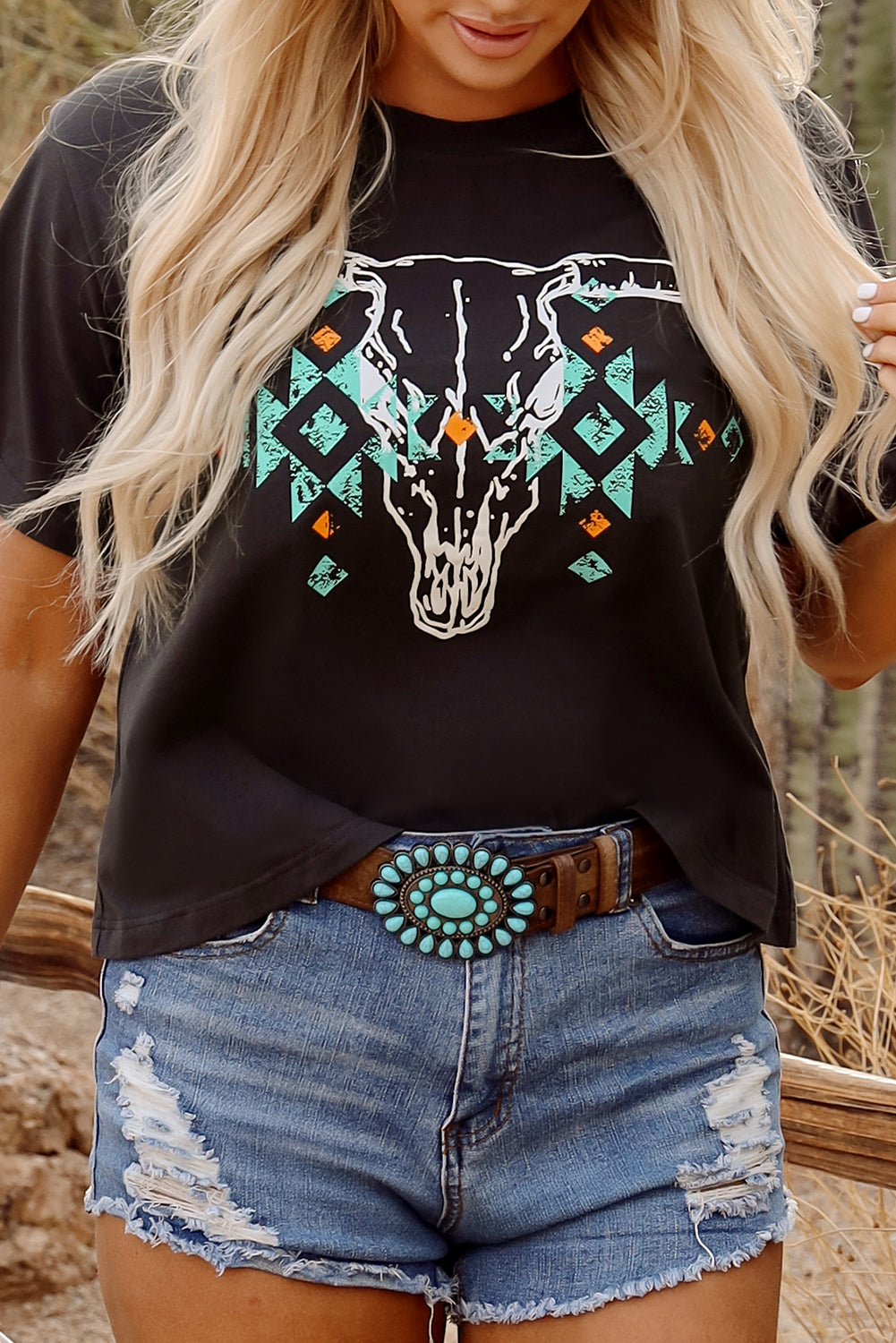 Threaded Pear Reya aztec Graphic T Shirt