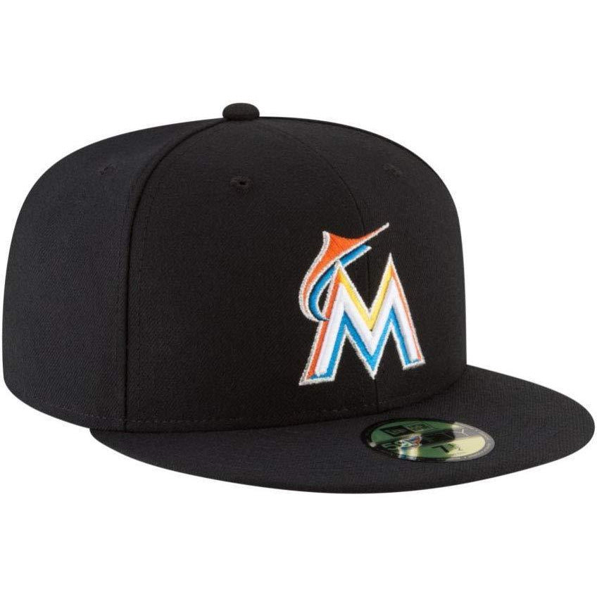 New Era Men's MLB Authentic Collection On Field 59Fifty Fitted Cap Miami Marlins Hats