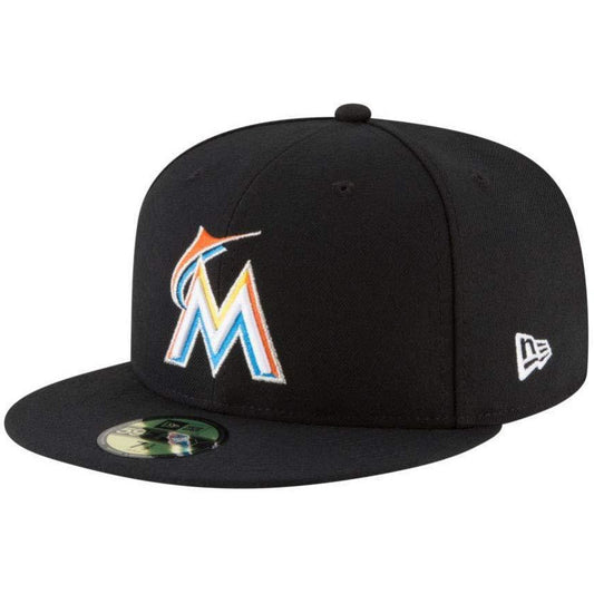 New Era Men's MLB Authentic Collection On Field 59Fifty Fitted Cap Miami Marlins Hats